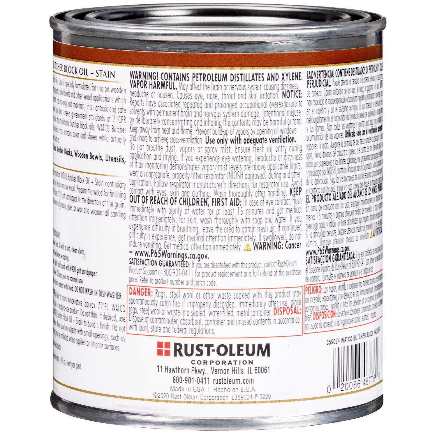 Watco Butcher Block Oil 16 oz Liquid