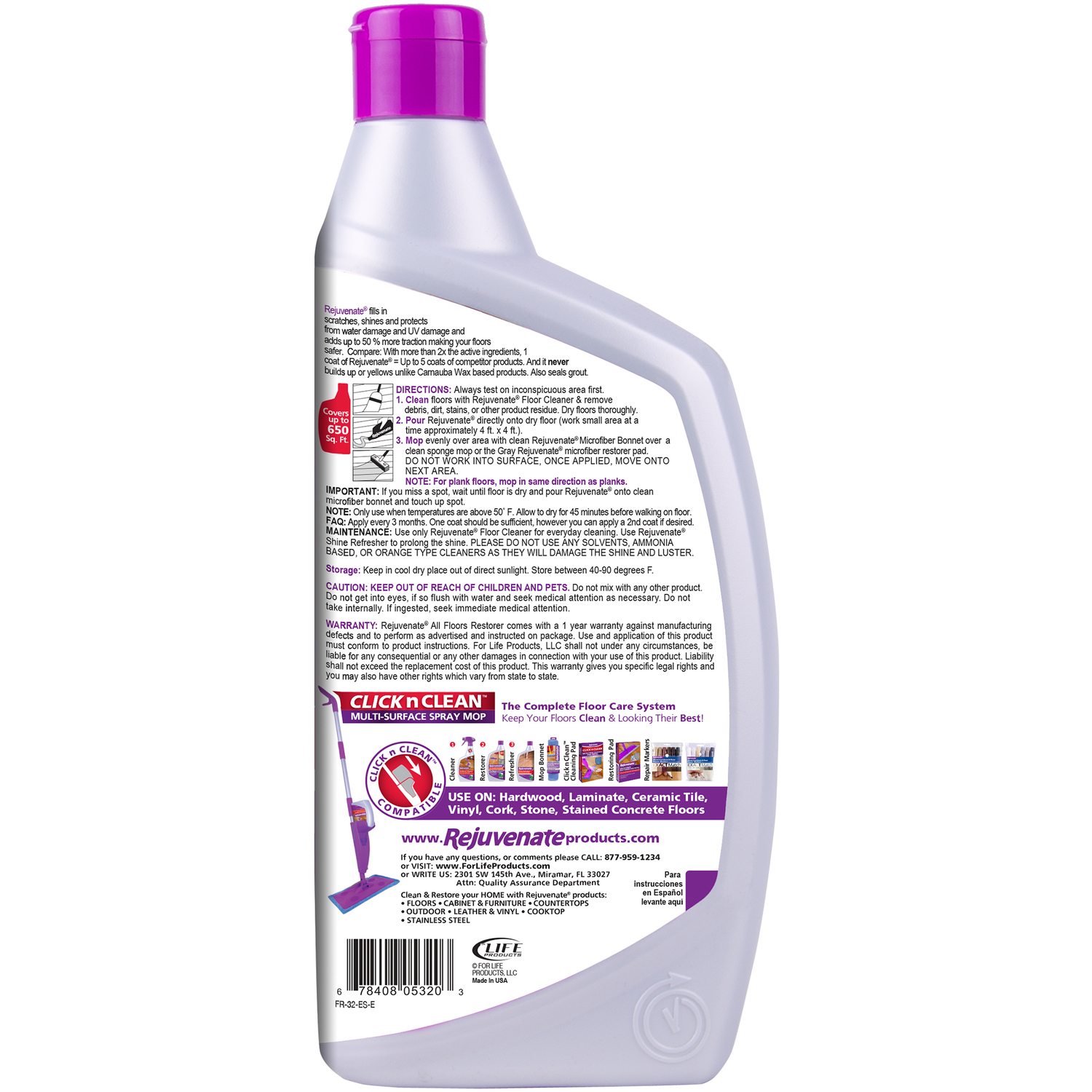 Rejuvenate Gloss All Floors Restorer Liquid 32 oz