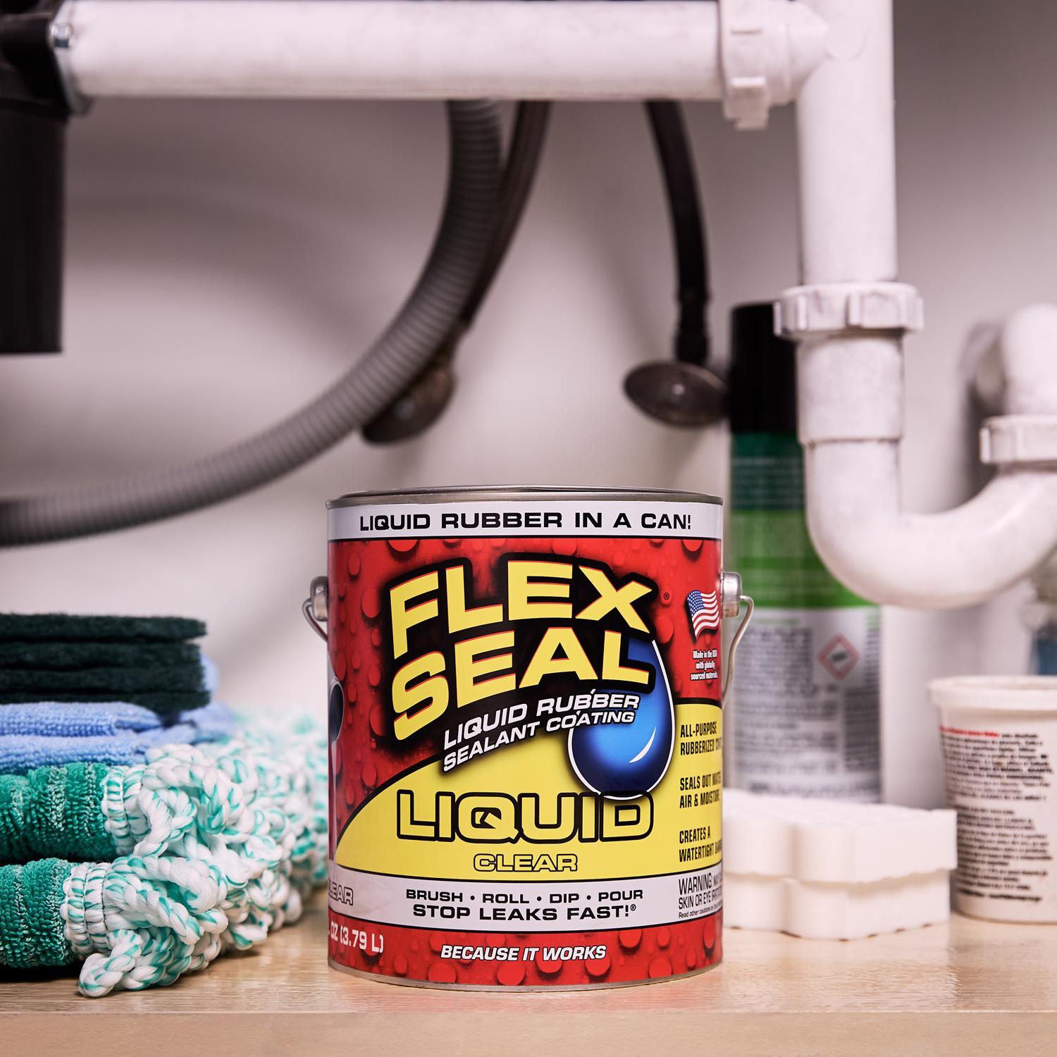 Flex Seal Family of Products Flex Seal Clear Liquid Rubber Sealant Coating 1 gal