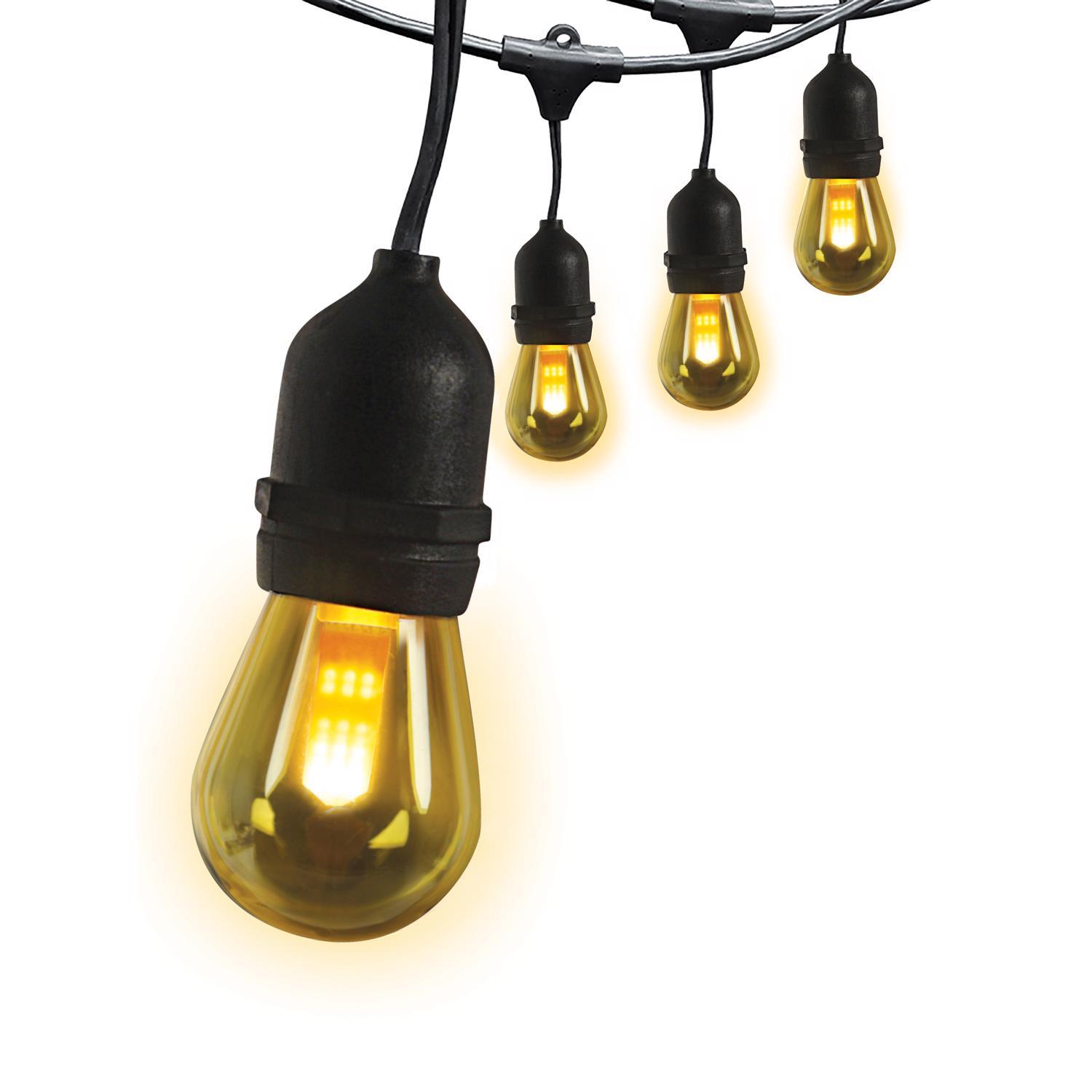 Feit LED Flame Bulb String Lights Amber 12 ft. 6 lights