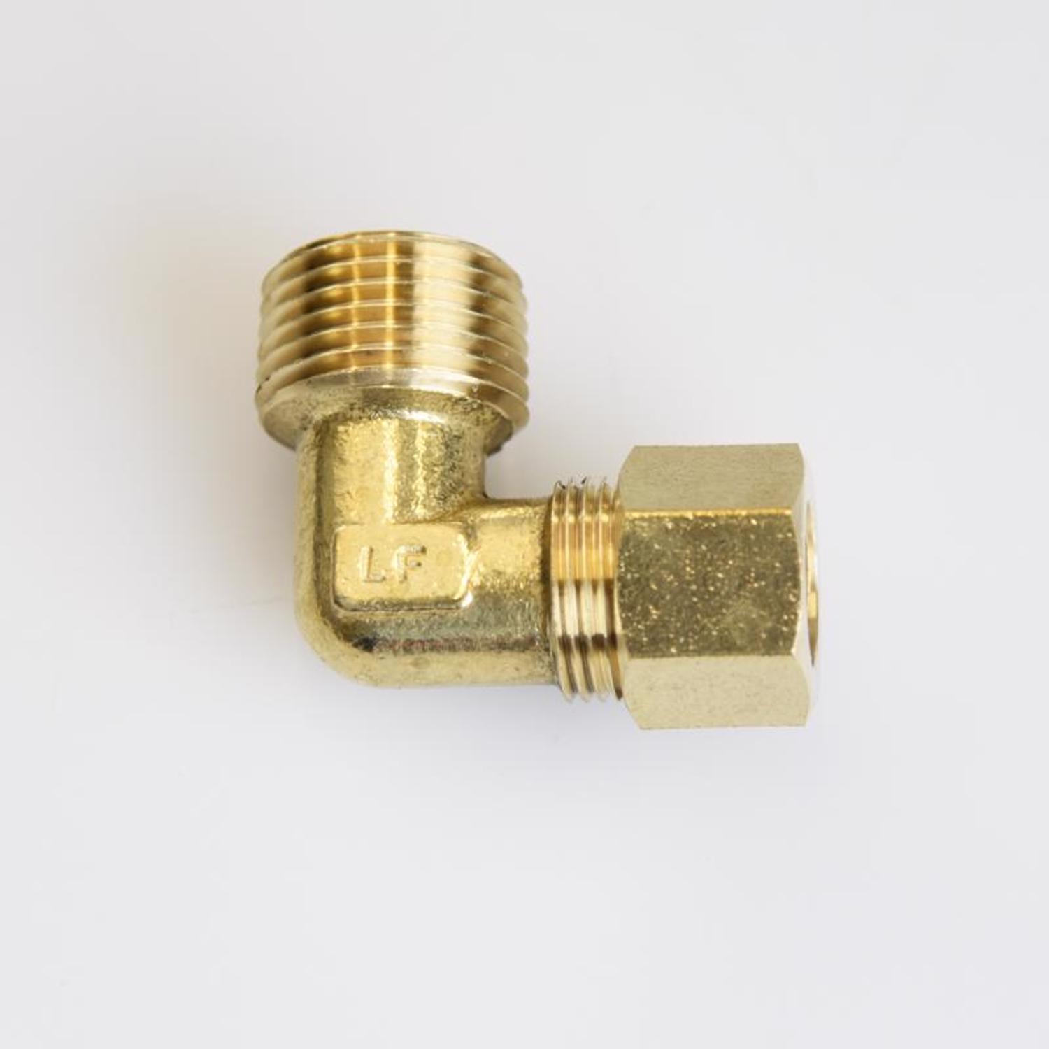 ATC 1/2 in. Compression 1/2 in. D MPT Brass 90 Degree Elbow