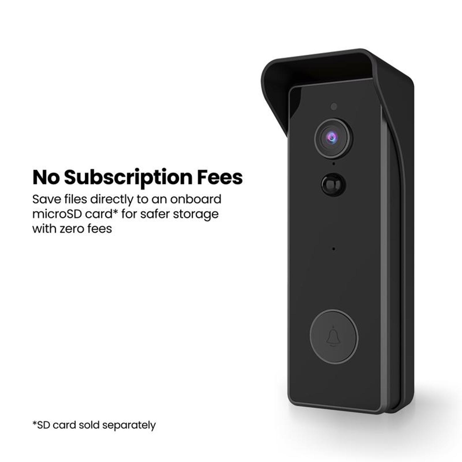 Feit Smart Home White Metal/Plastic Wireless Smart-Enabled Video Doorbell