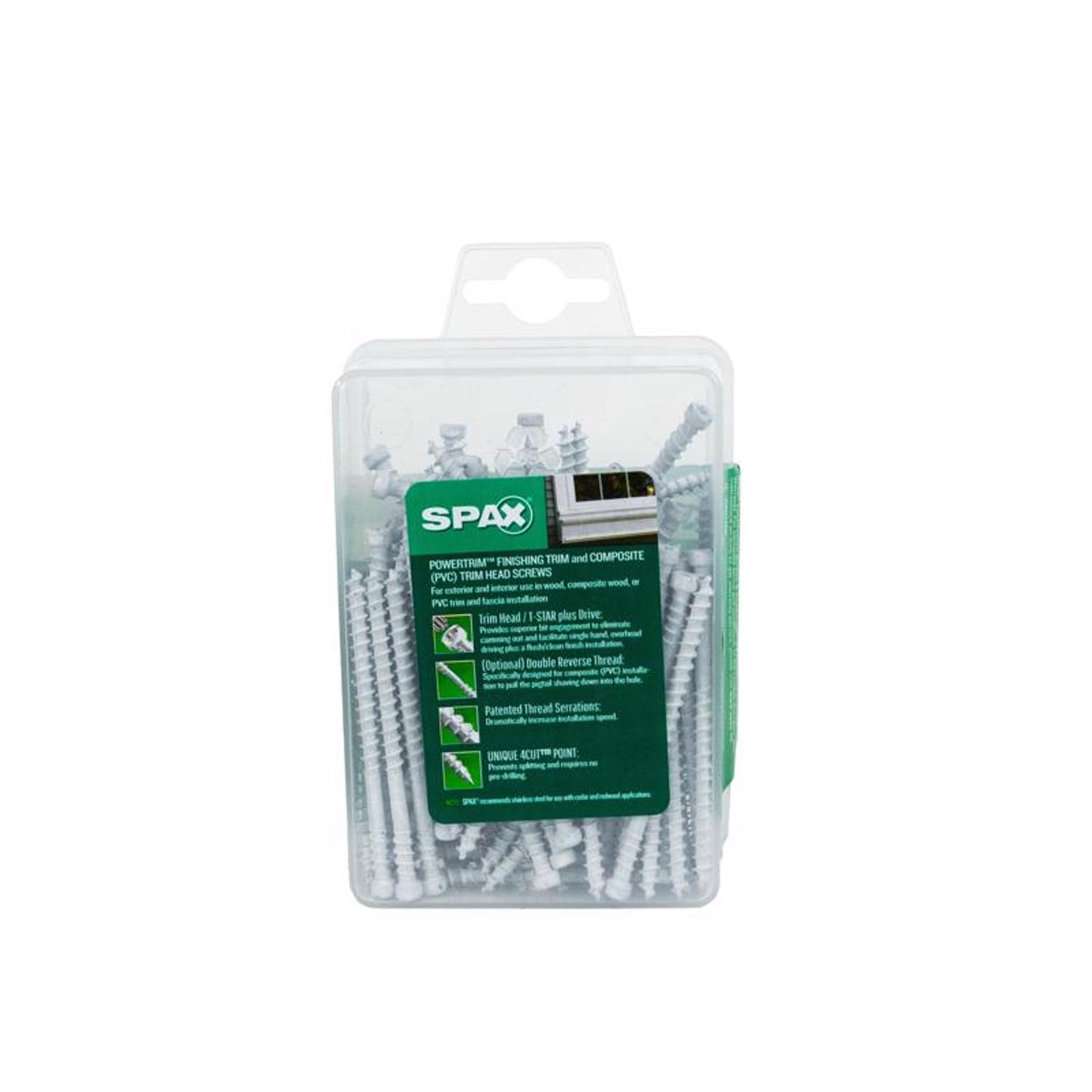SPAX PowerTrim No. 8 Label X 2-1/2 in. L Star Trim Head Serrated Trim Screws