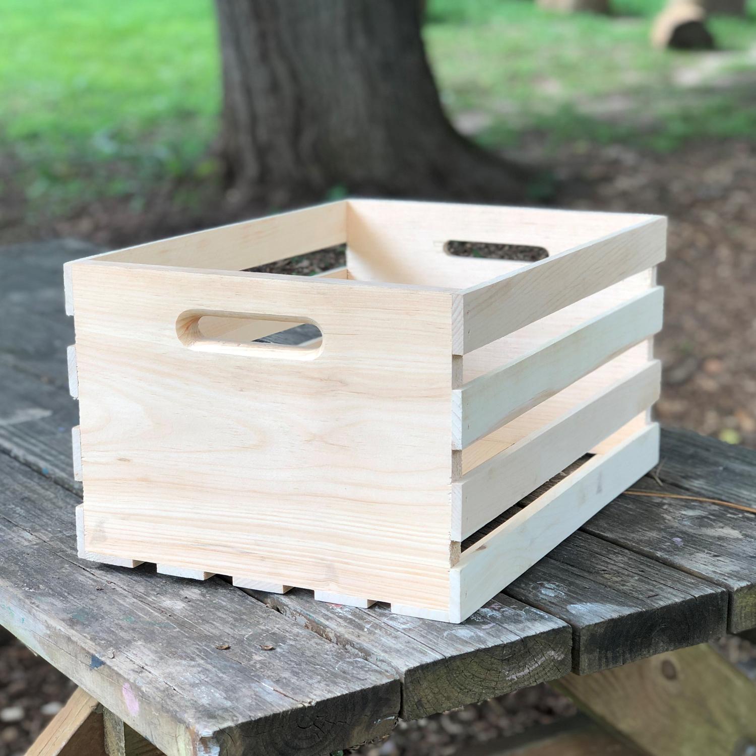 Demis Products 9.56 in. H X 12.5 in. W X 18 in. D Storage Crate Natural