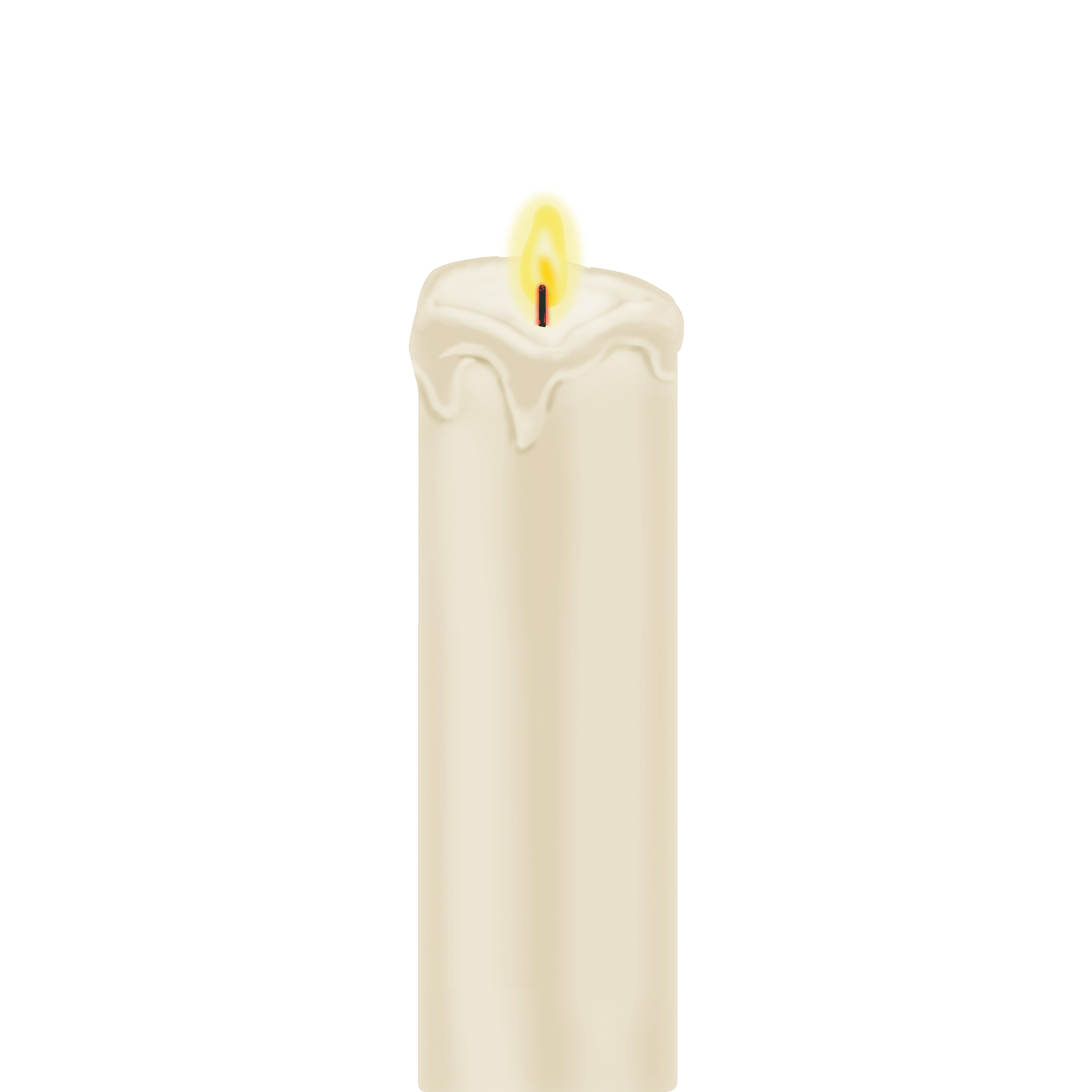 Gerson White Window Cling Candle Indoor Christmas Decor 10 in.