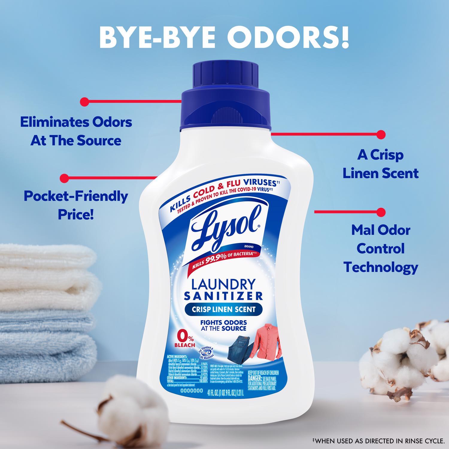 Lysol Crisp Linen Scent Fabric Sanitizer Liquid 41 oz 1 pk