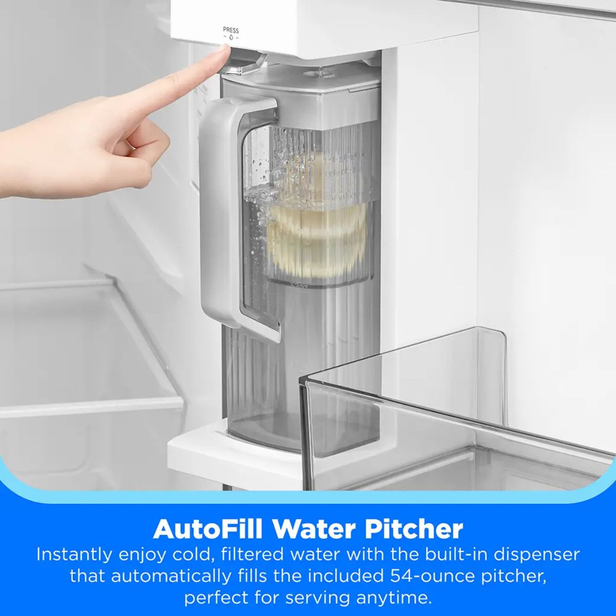 Midea 24.5 cu. ft. Counter-Depth Side-by-Side Refrigerator with AutoFill Water Pitcher