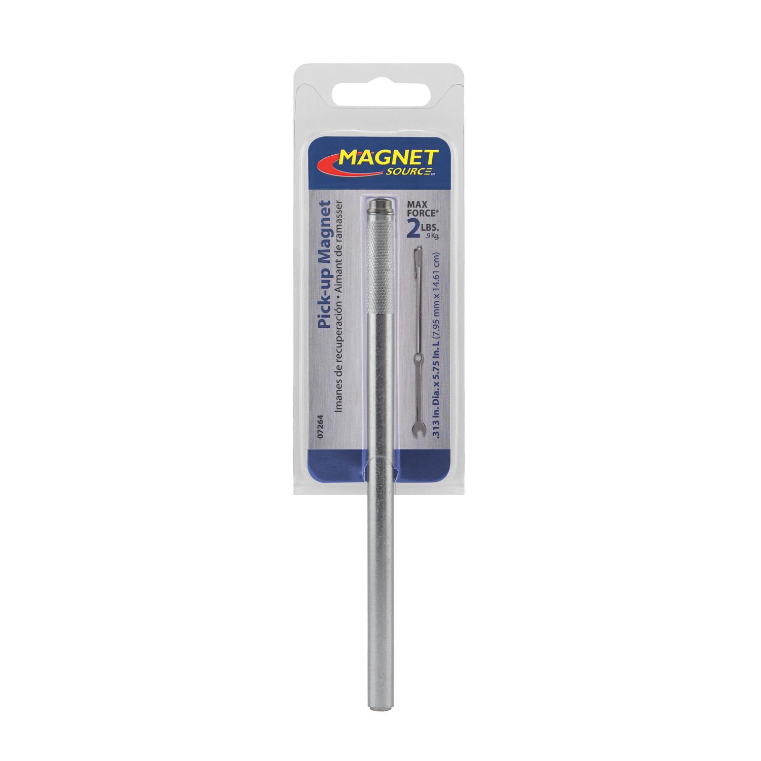 Magnet Source 5.75 in. L X .25 in. W Silver Pocket Pick-Up Magnet 2 lb. pull 1 pc