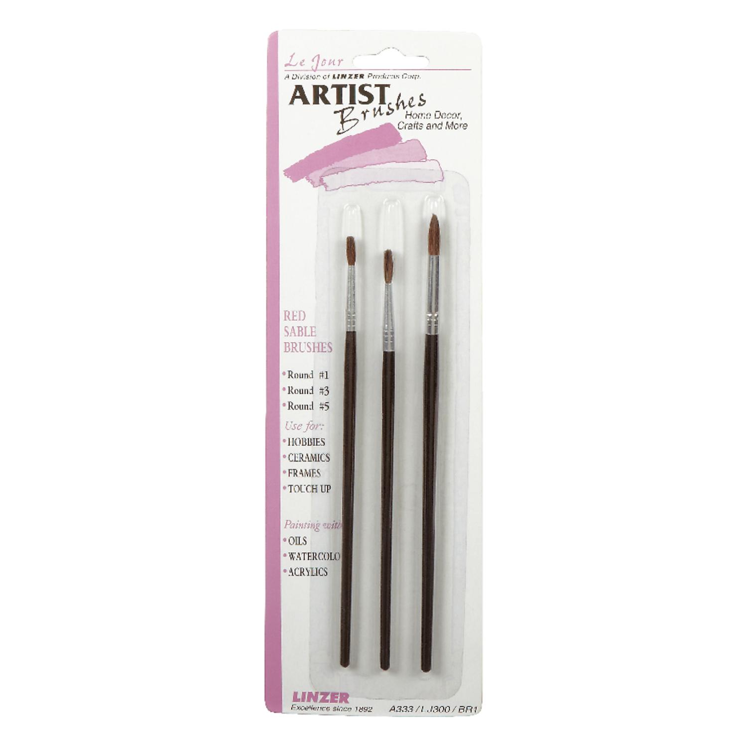Linzer No. 1/3/5 Round Artist Paint Brush Set