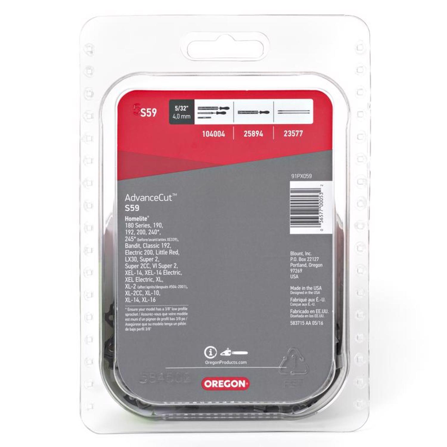 Oregon AdvanceCut S59 16 in. Chainsaw Chain 59 links