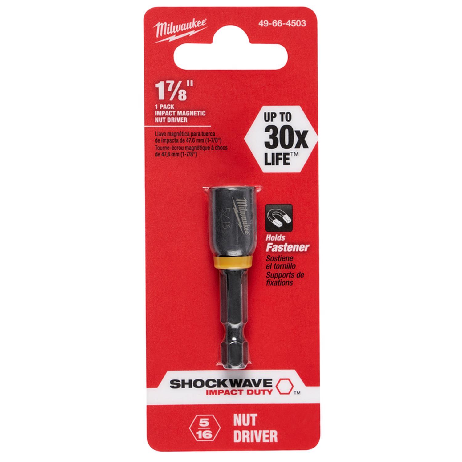 Milwaukee Shockwave 5/16 in. X 1-7/8 in. L Steel Nut Driver 1 pc