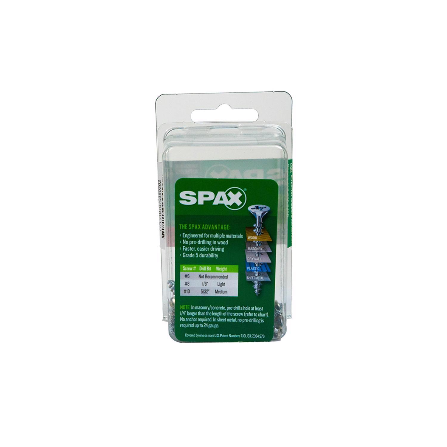 SPAX Multi-Material No. 6 Label X 3/4 in. L Unidrive Flat Head Serrated Construction Screws