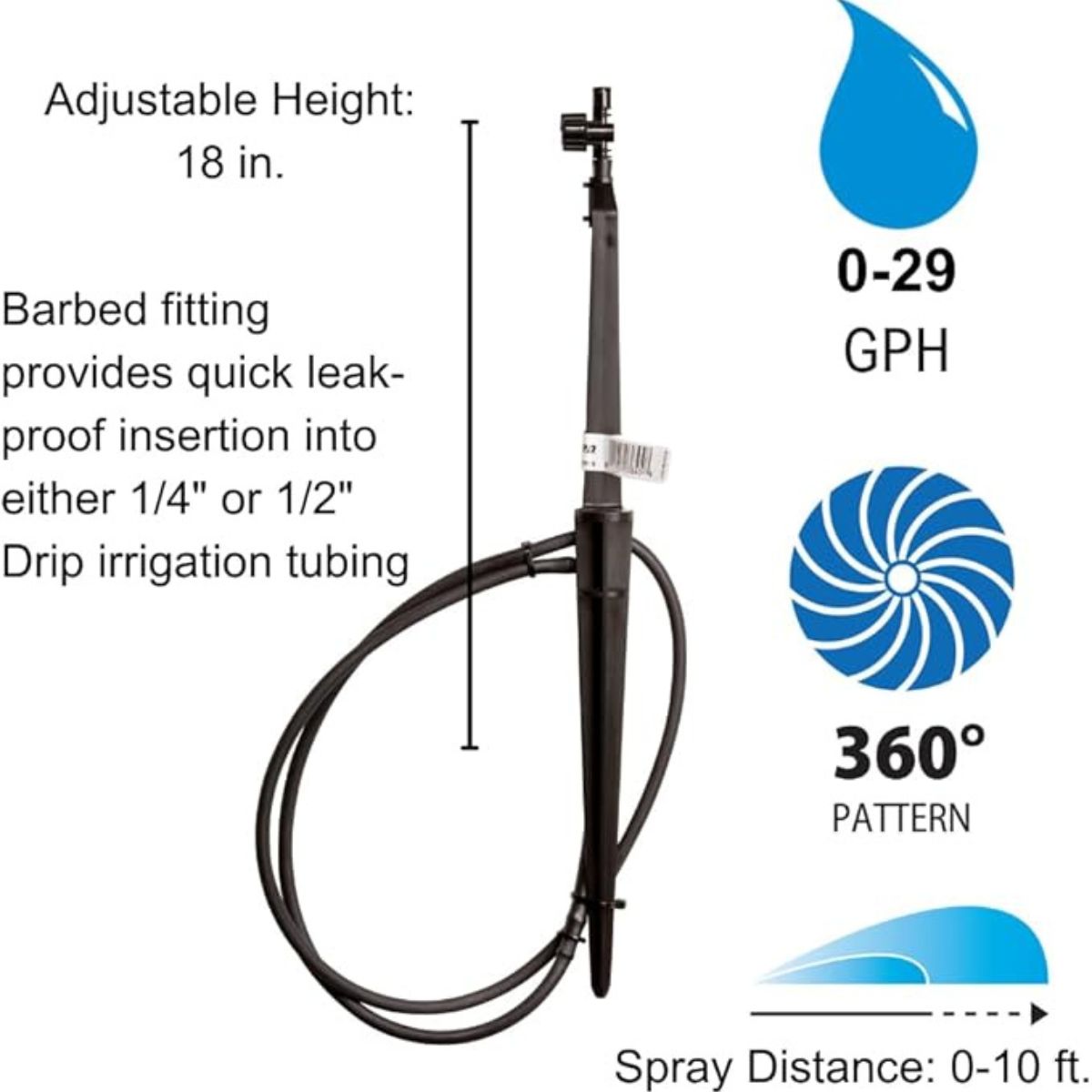 Rain Bird MSSTKTF1S Drip Irrigation Micro-Spray on Adjustable Height