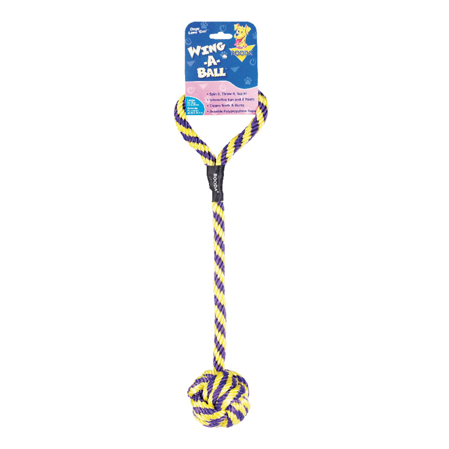 Booda Multicolored Polypropylene Wing-a-Ball Dog Toy Large