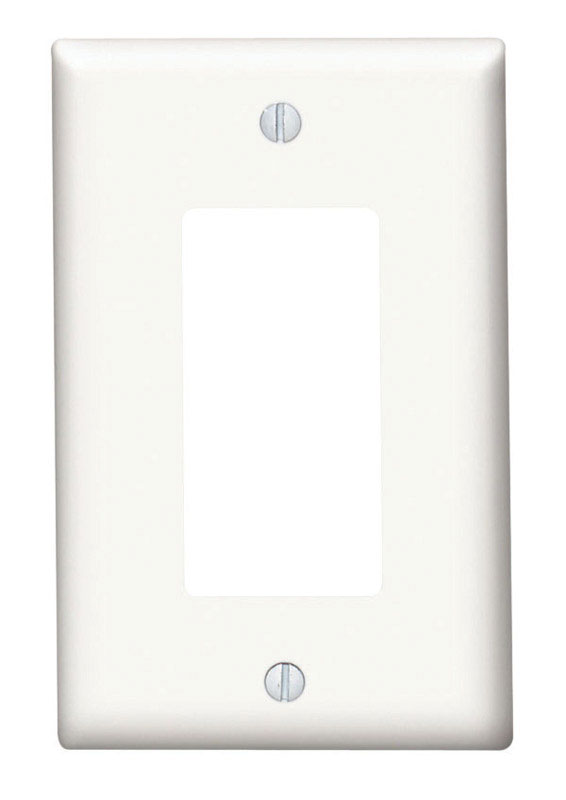 Leviton White 1 gang Thermoset Plastic Decora/GFCI Wall Plate 1 pk