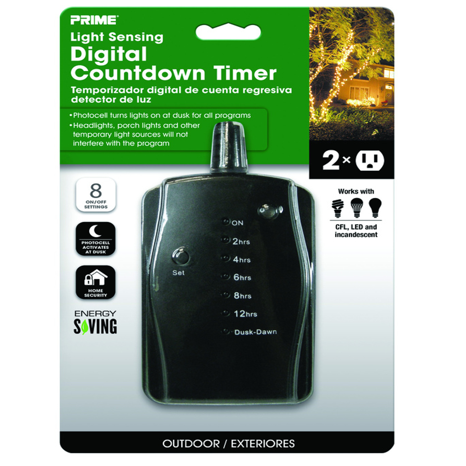 Prime Outdoor Countdown Timer 125 V Black Stine Home + Yard The