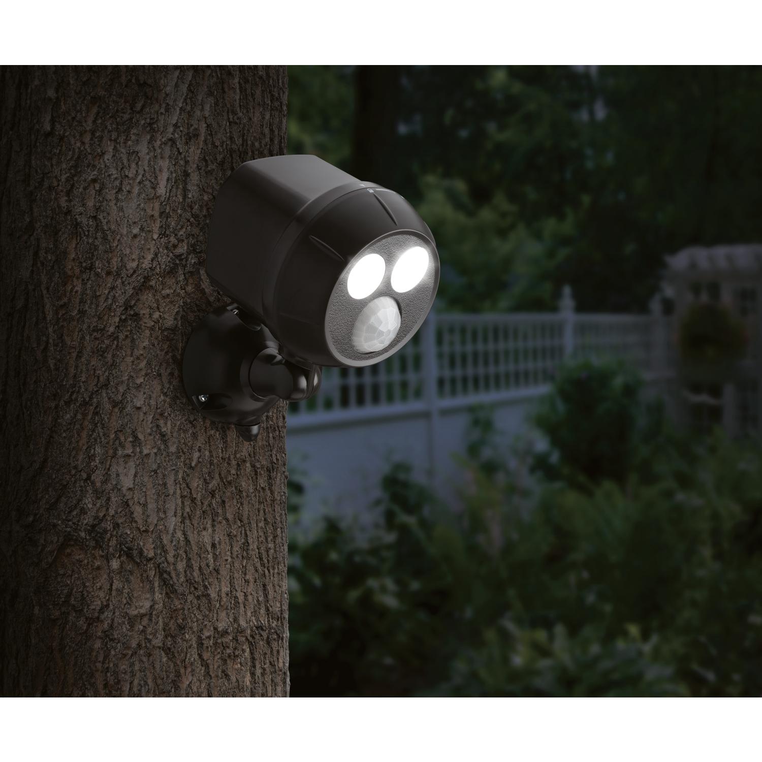 Mr. Beams Motion-Sensing Battery Powered LED Dark Brown Spotlight