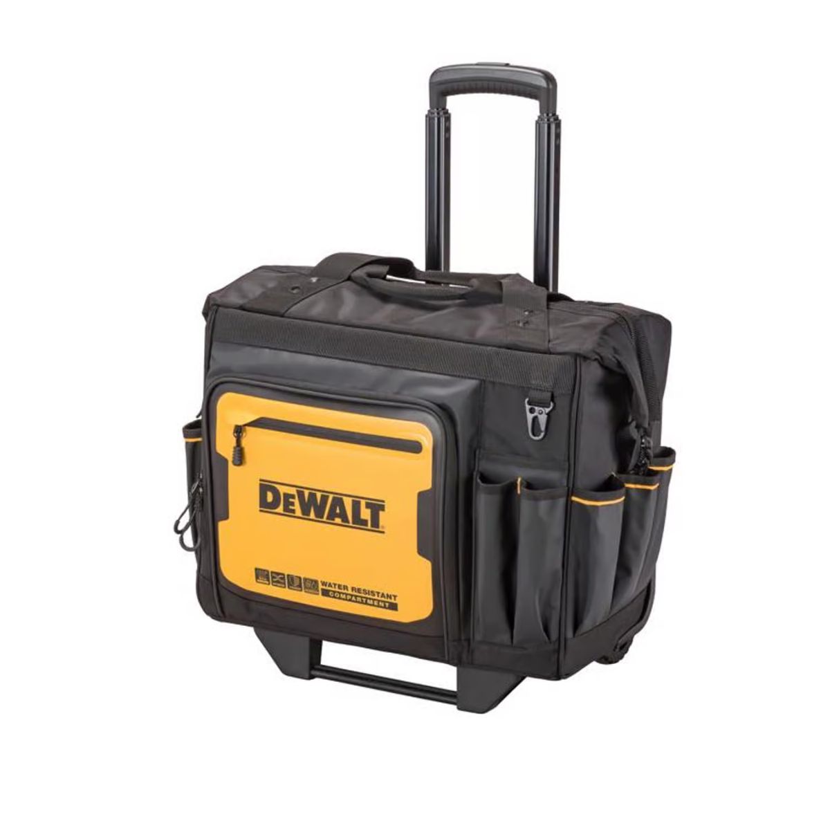 DEWALT Ballistic Nylon Tool Bag On Wheels Roller Tool Bag 27 pocket Black/Yellow 1 Piece