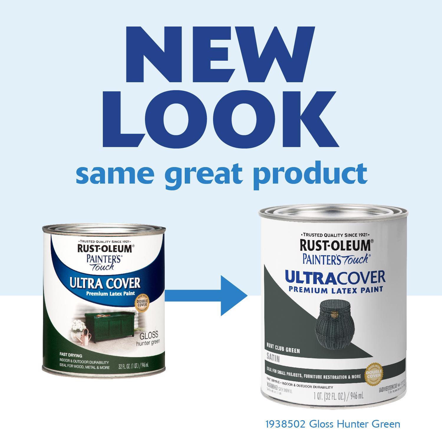 Rust-Oleum Painter's Touch Gloss Hunter Green Ultra Cover Paint Exterior and Interior 1 qt