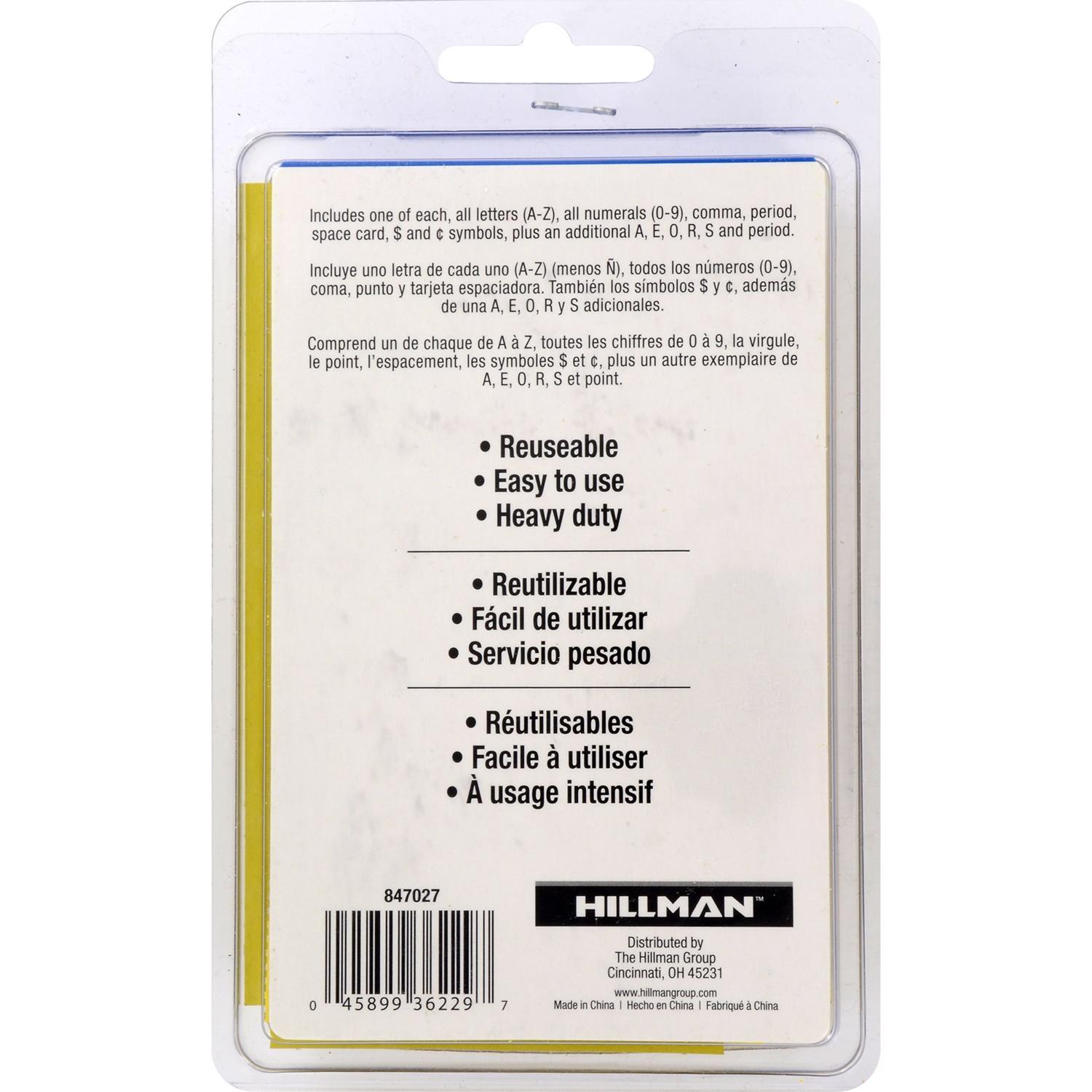 HILLMAN 3 in. Card Stock Letter and Number 3 Inch Stencil Set 36 pk
