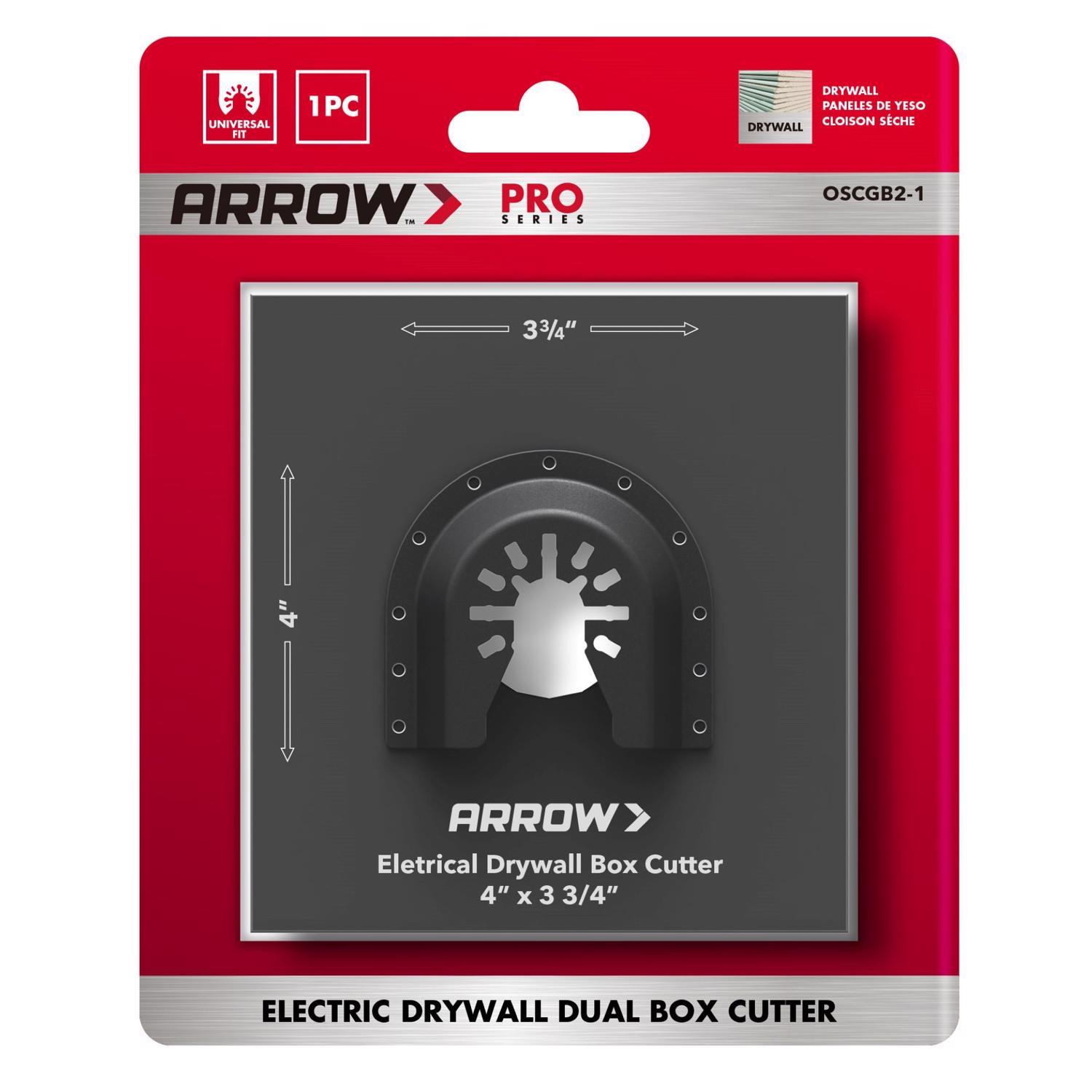 Arrow Pro 3-3/4 in. L X 4 in. W Bi-Metal Square Drywall Blade Multi-Material 1 pc