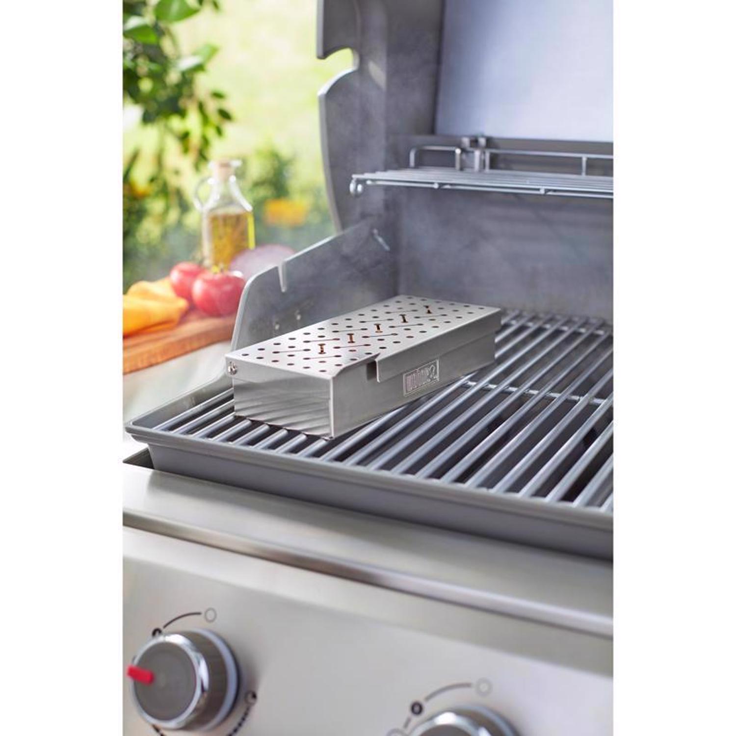 Weber Stainless Steel Pellet Smoker Box 9.7 in. L X 4.7 in. W For Weber Q 200/2000 Series