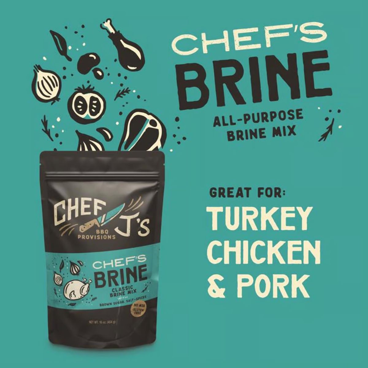 Chef J's BBQ Provisions Chefs Brine Brine Mix 16 oz.