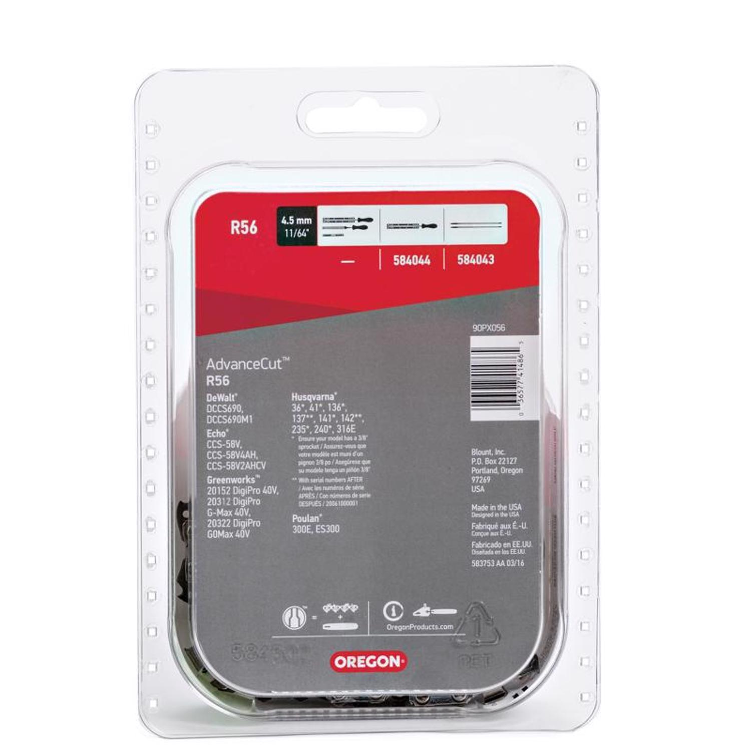 Oregon AdvanceCut R56 16 in. Chainsaw Chain 56 links