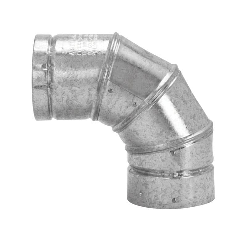 Selkirk 4 in. D X 4 in. D Adjustable 90 deg Aluminum Stove Pipe Elbow