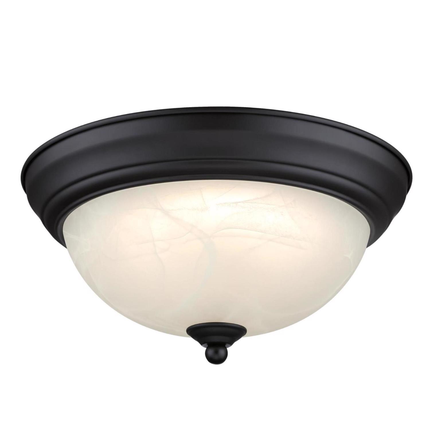 Westinghouse 4.75 in. H X 11 in. W X 11 in. L Bronze Black LED Ceiling Light Fixture