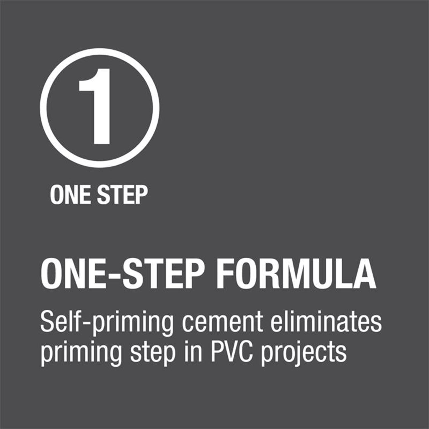 Oatey Fusion Single Step Clear Cement For Medium PVC 4 oz