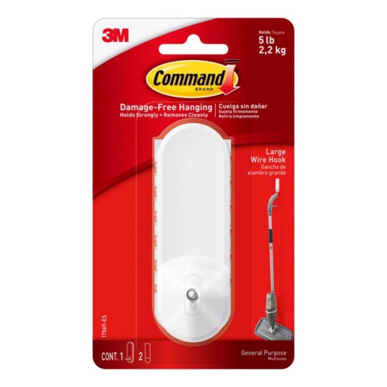 3M Command Large Plastic Wire Hooks 4.14 in. L 1 pk