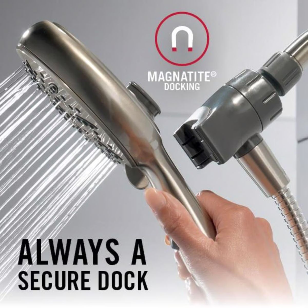 Delta Brushed Nickel ABS Plastic 6 settings Handheld Showerhead 1.75 gpm