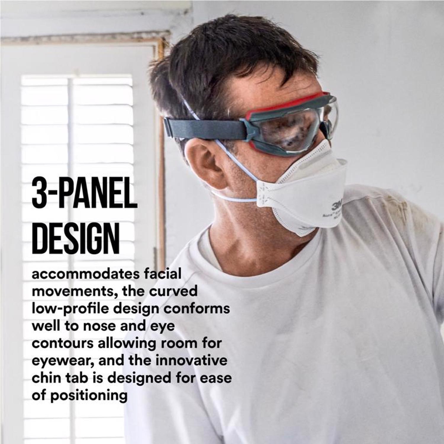3M N95 Respirator Flat Fold White 3 pk
