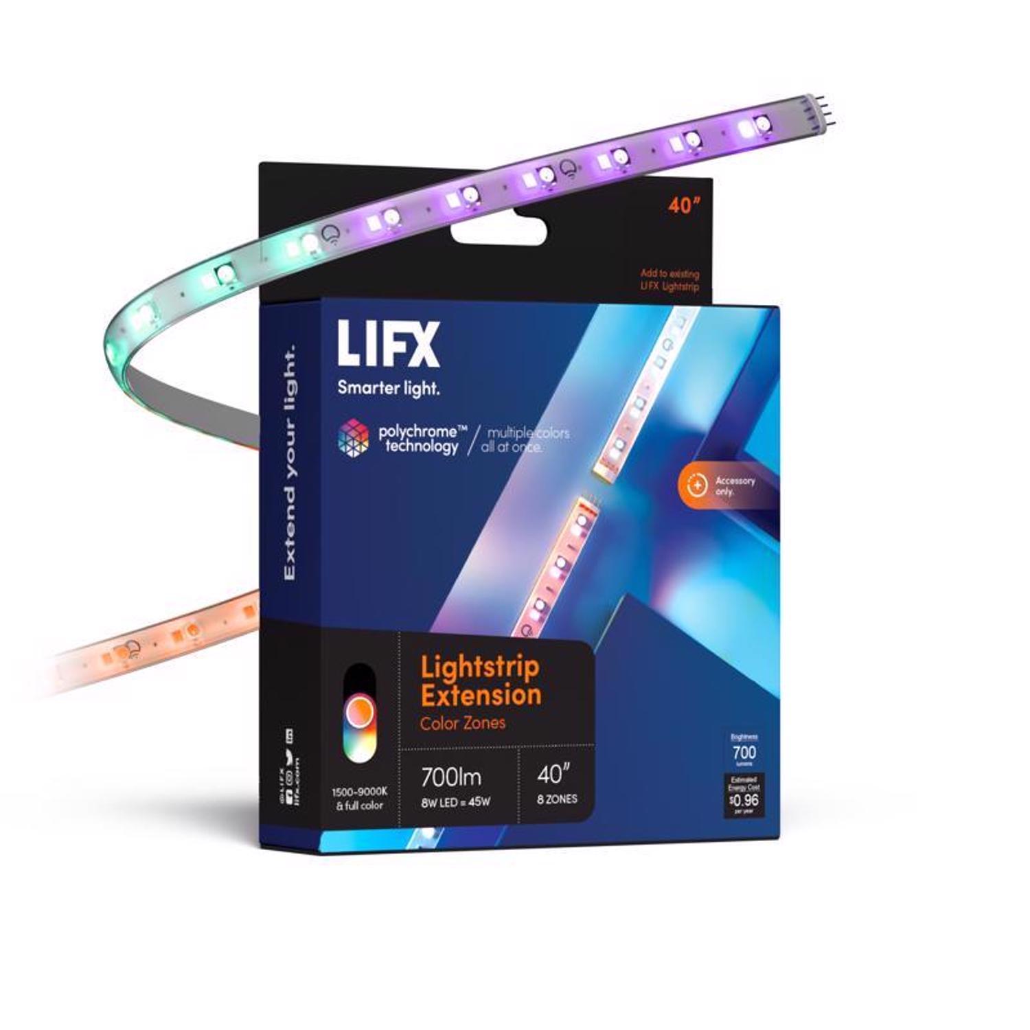 LIFX Smart Home 40 in. L Color Changing Plug-In LED Smart-Enabled Strip Light Extension 1 Pack