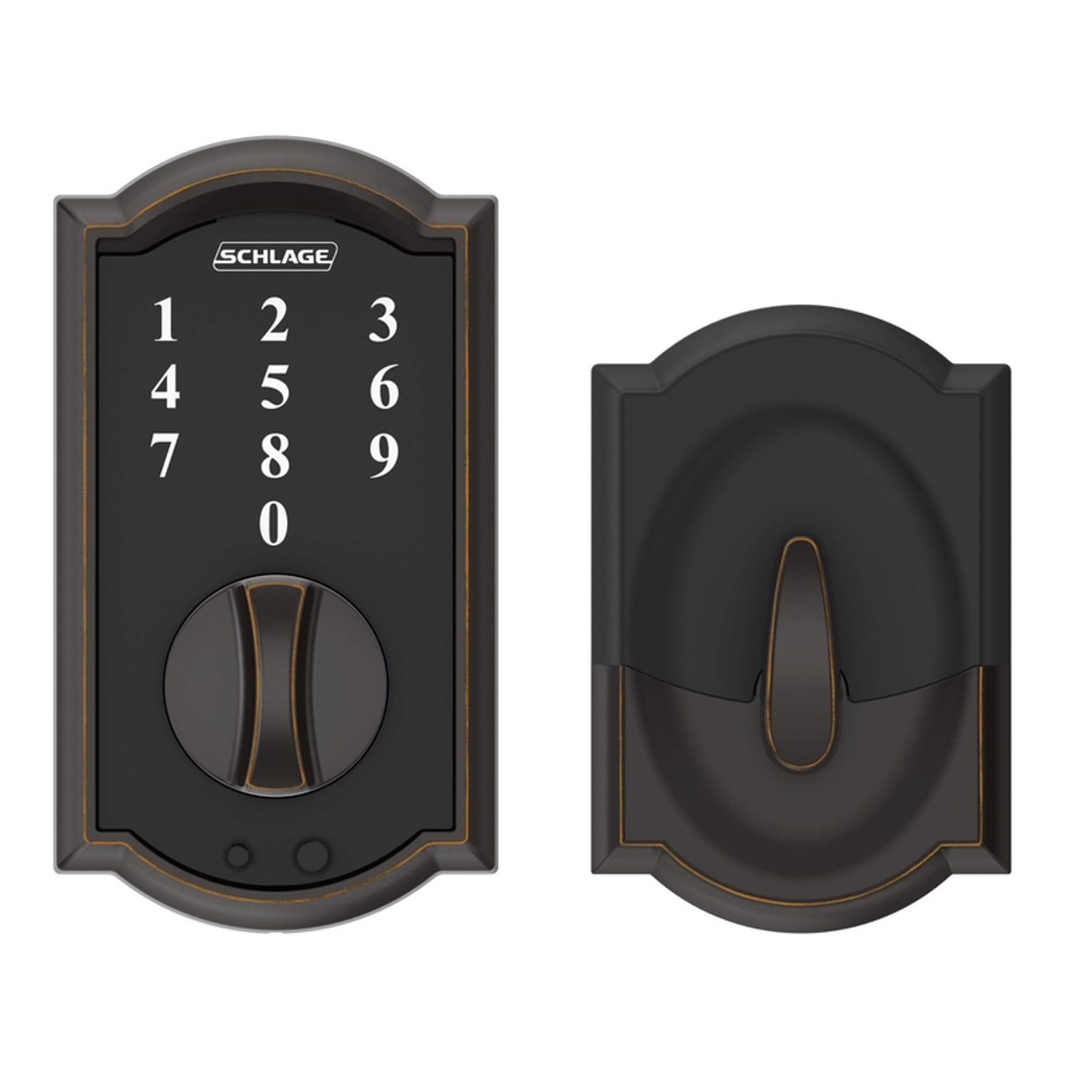 Schlage Aged Bronze Steel Touchscreen Deadbolt