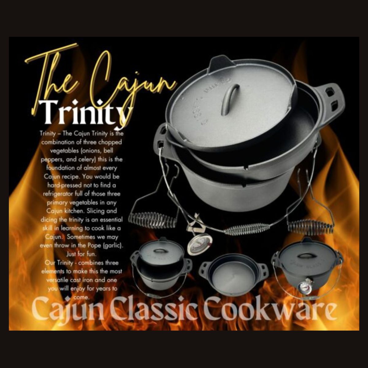 Cajun Classic Camp Pot Cajun Trinity Combo