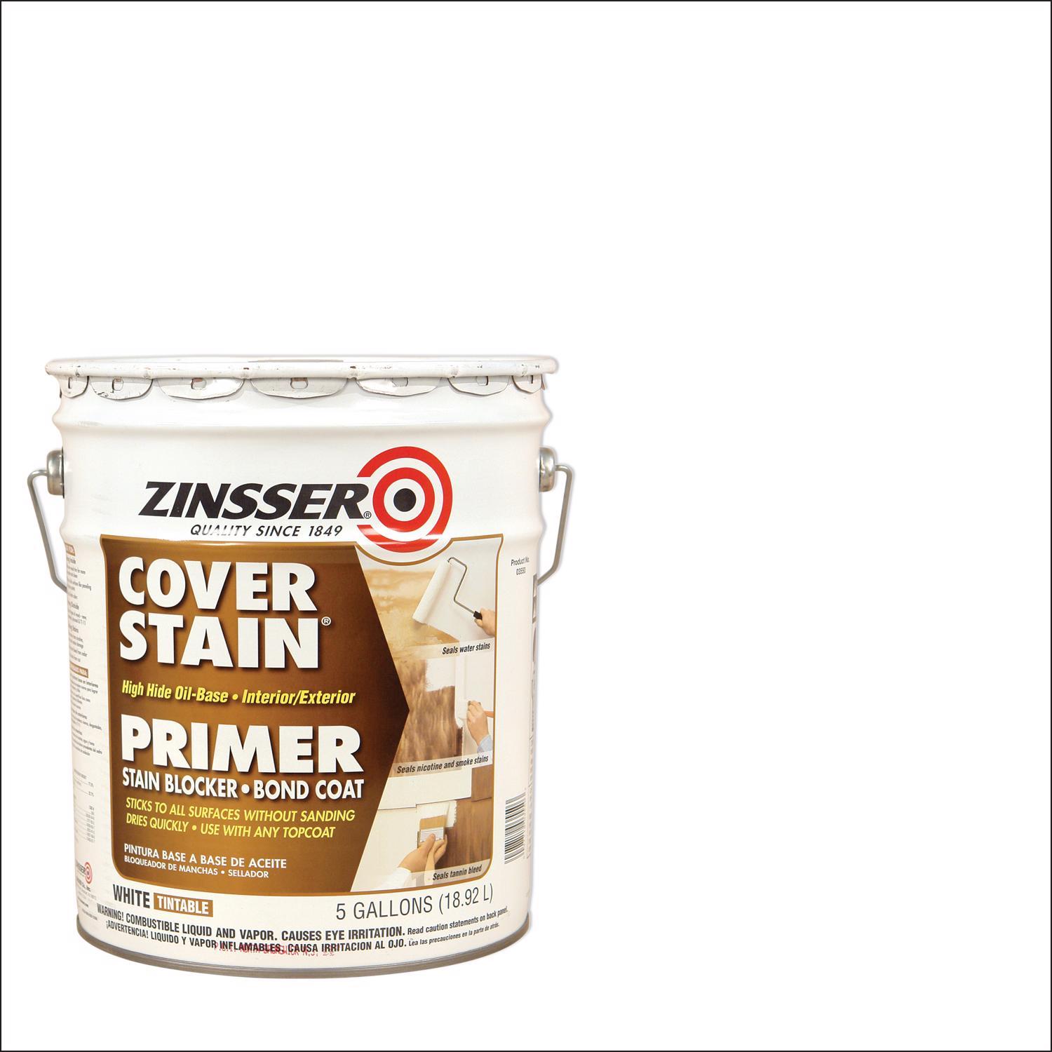 Zinsser Cover Stain White Oil-Based Alkyd Primer and Sealer 5 gal