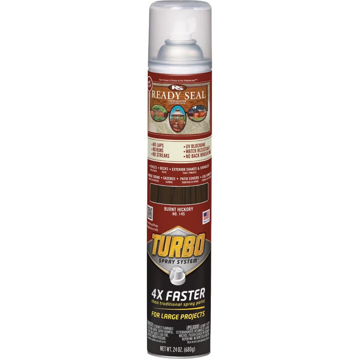 Ready Seal Turbo Spray Natural Burnt Hickory Stain 24 oz.