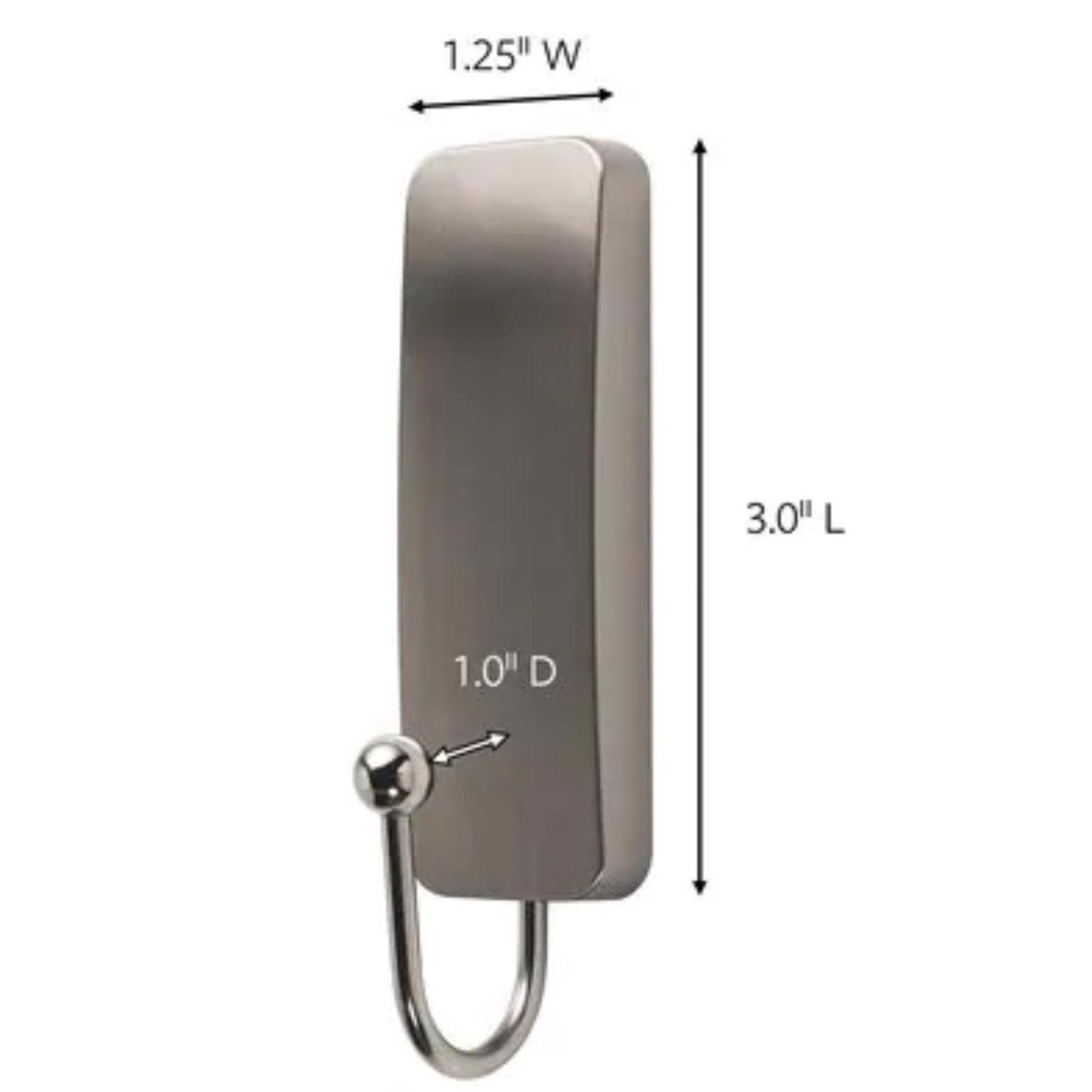 3M Command Medium Metal Hook 3.0 in. L 1 pk