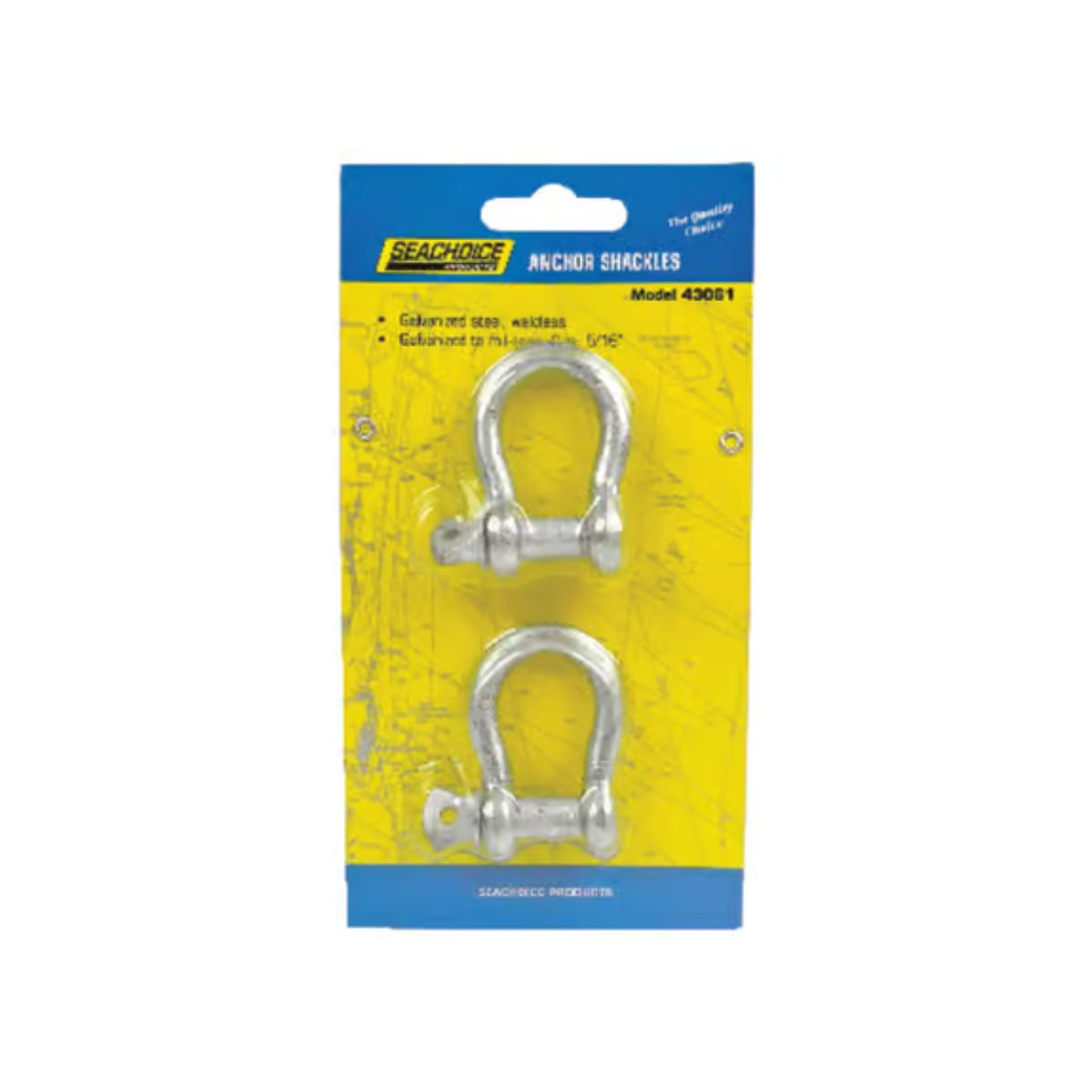 Seachoice Galvanized Steel 11.5 in. L x 5/16 in. W Shackle 2 Pack