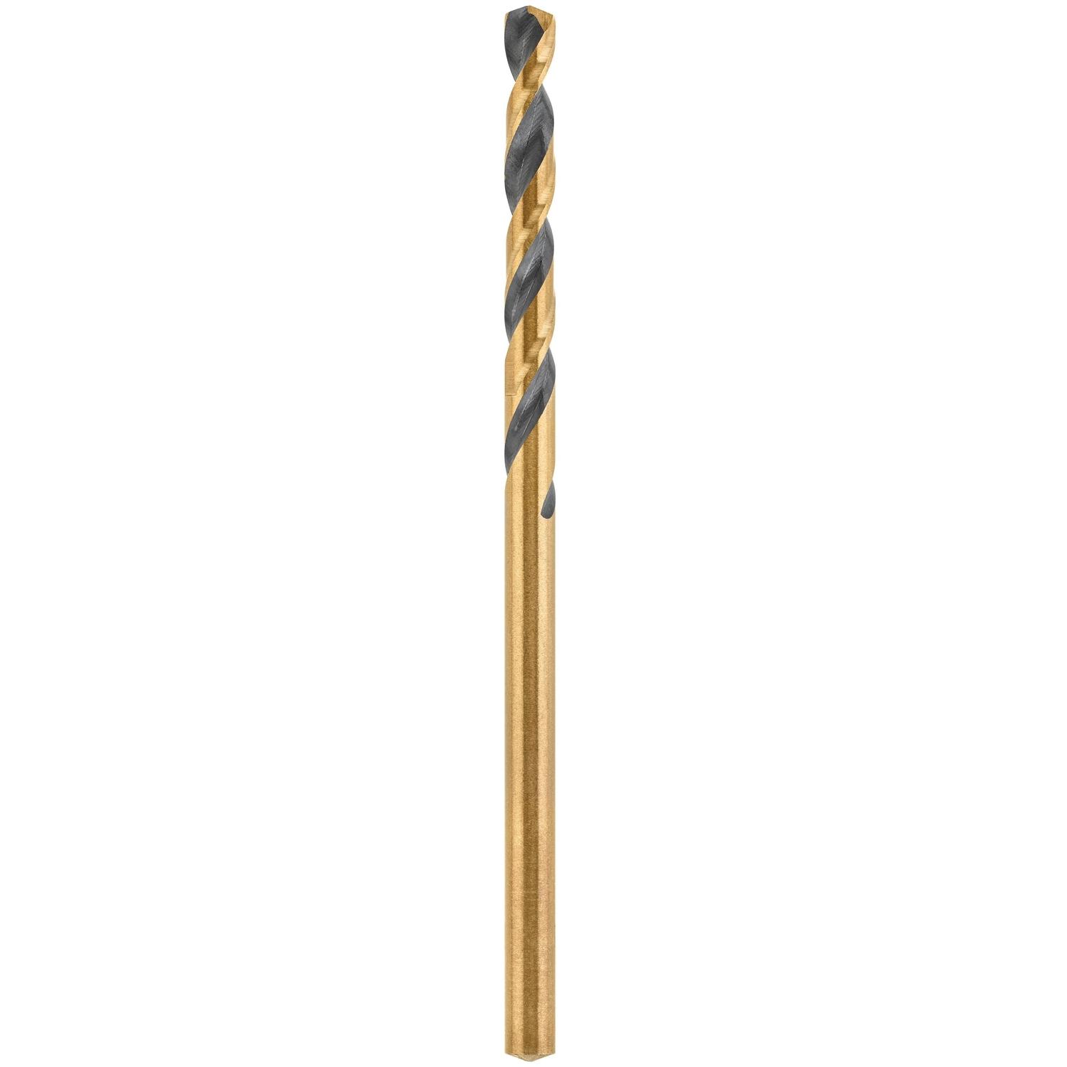 DEWALT Black & Gold 5/32 in. X 3.12 in. L High Speed Steel Split Point Drill Bit Round Shank 1 pc