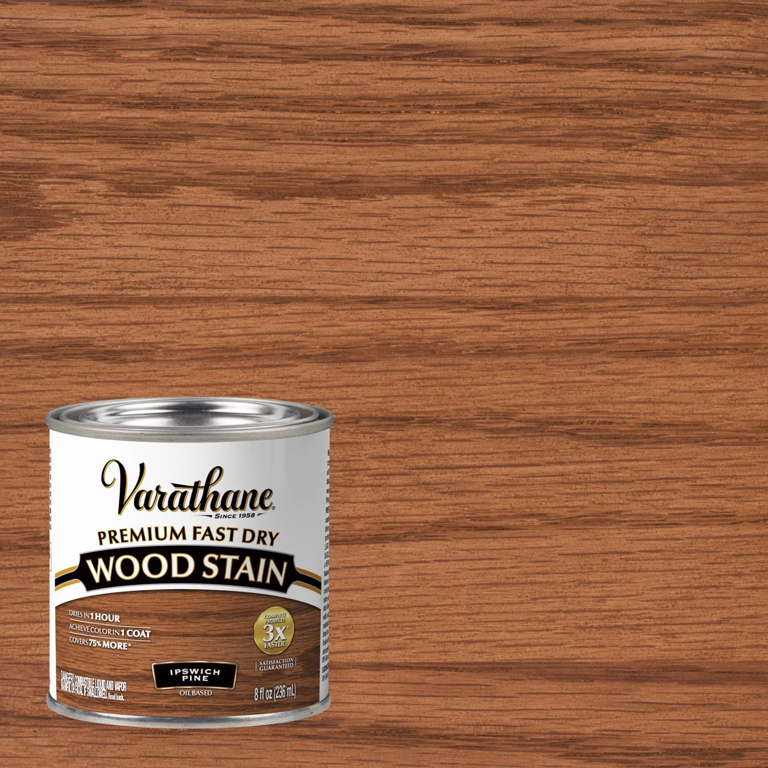 Varathane Premium Ipswich Pine Oil-Based Fast Dry Wood Stain 1/2 pt