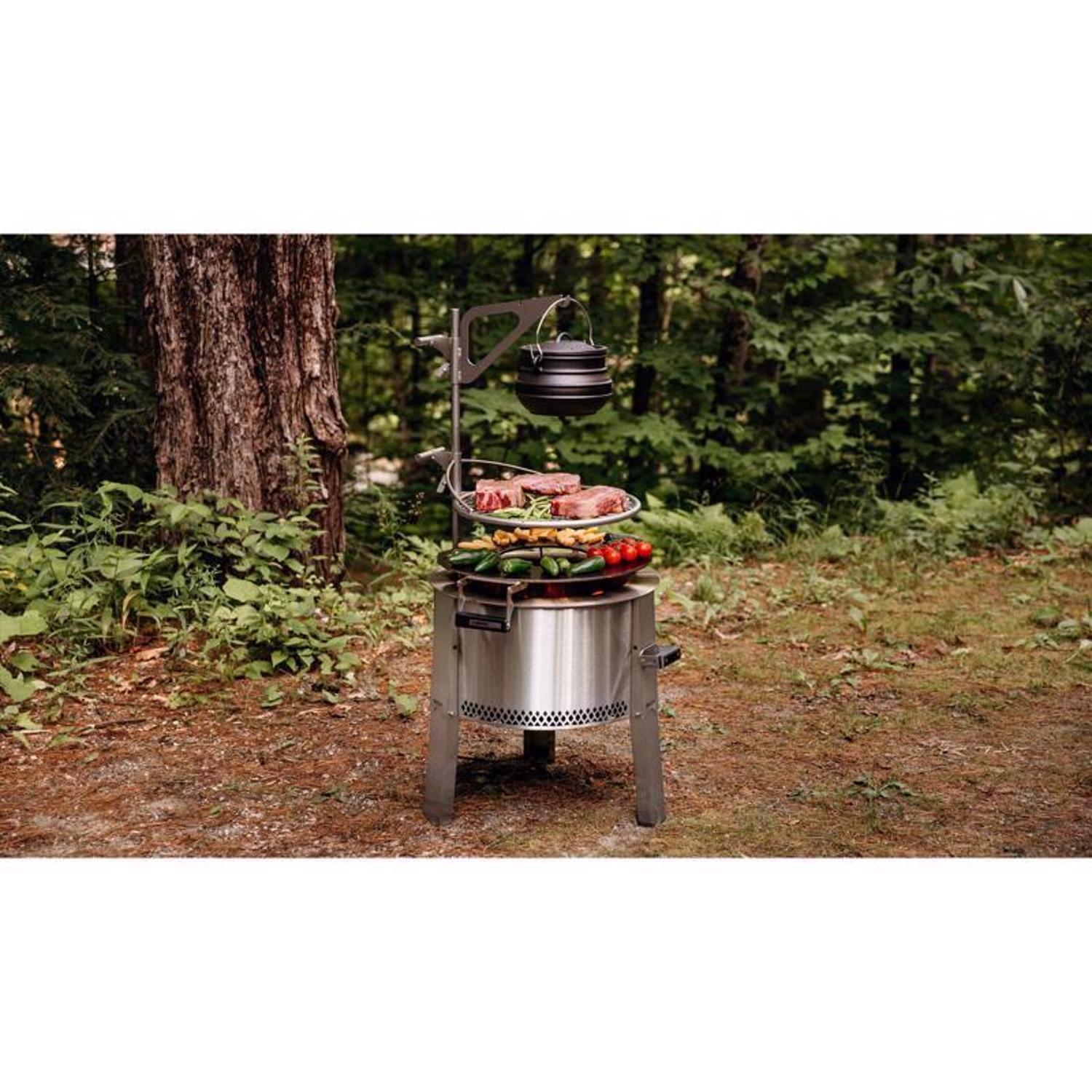 Breeo Y Series Smokeless Fire Pit 19 in. W Stainless Steel Outdoor Round Multi-Fuel Fire Pit