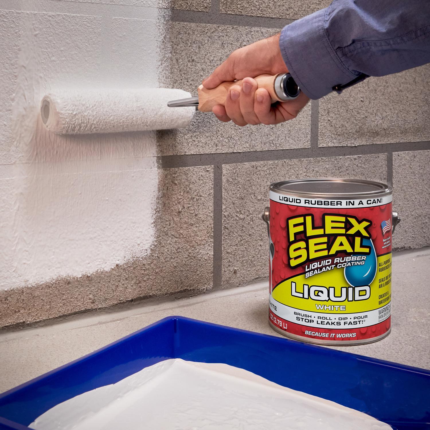 Flex Seal Family of Products Flex Seal White Liquid Rubber Sealant Coating 1 gal