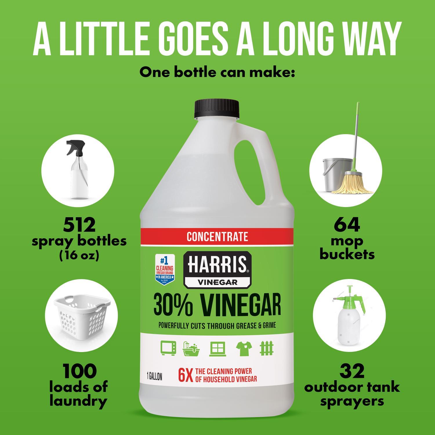 Harris Regular Scent Concentrated All Purpose Cleaning Vinegar Liquid 128 oz