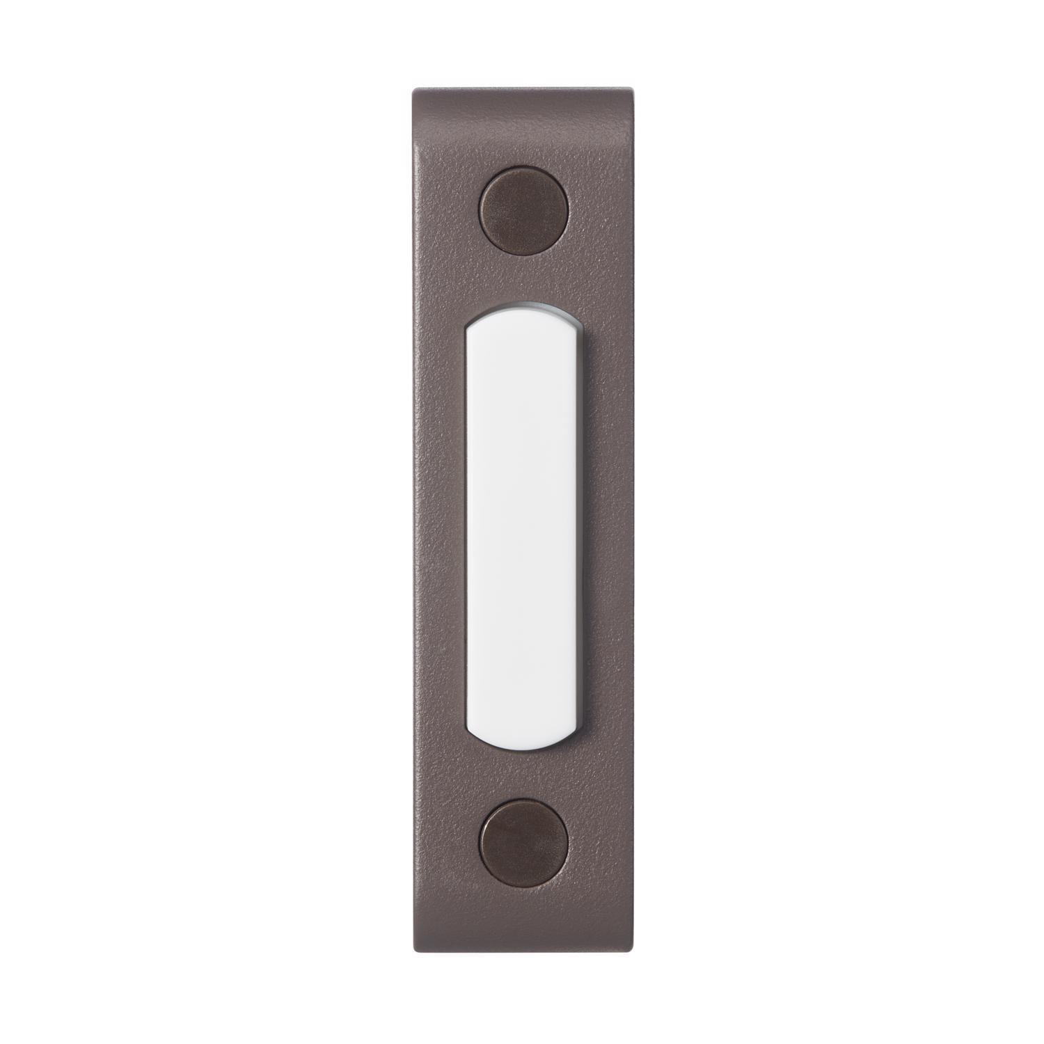 Heath Zenith Oil Rubbed Bronze Brown Metal Wired Pushbutton Doorbell