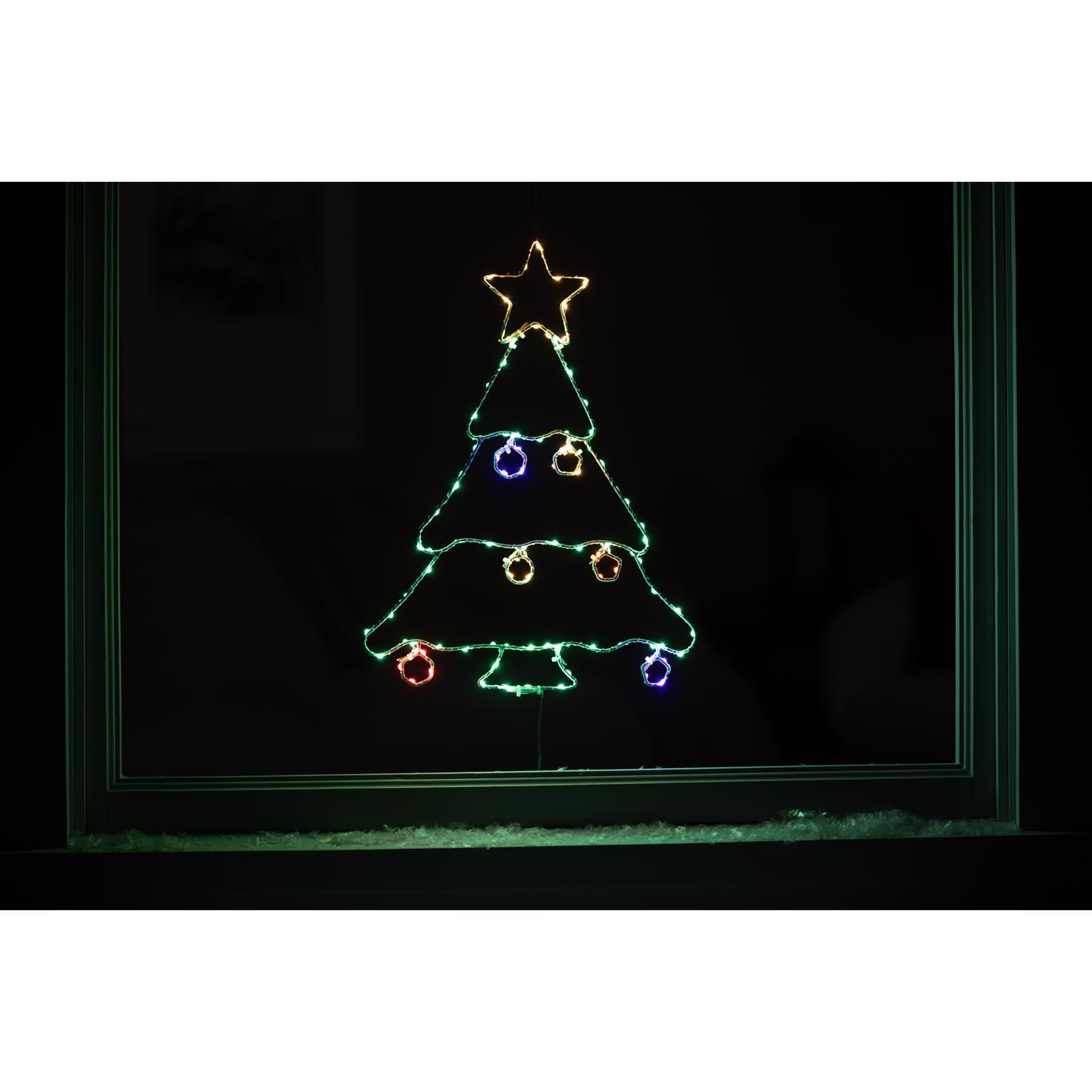 Celebrations LED Multi Christmas Tree Silhouette 17 in. Hanging Decor