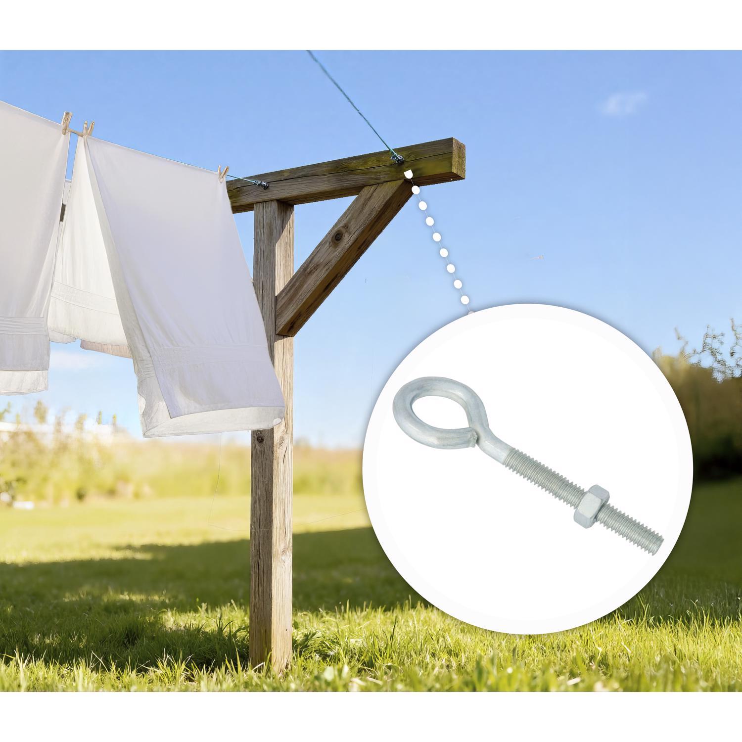 Hampton 5/16 in. X 4 in. L Zinc-Plated Steel Eyebolt Nut Included