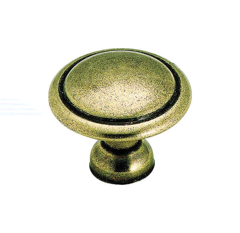 Amerock Allison Round Cabinet Knob 1-3/8 in. D 1 in. Antique Brass 1 pk